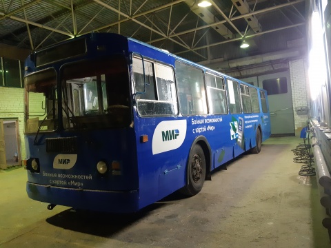 Оклейка, брендирование троллейбуса МУП ТТП г Орел .960